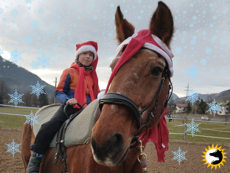 Weihnachtsfoto Ramiro mit Kind